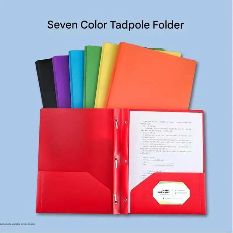

7Pieces Assorted Color Plastic File Folders Design Heavy Duty Document Holders Water Resistant Plastic File Organizers 896C