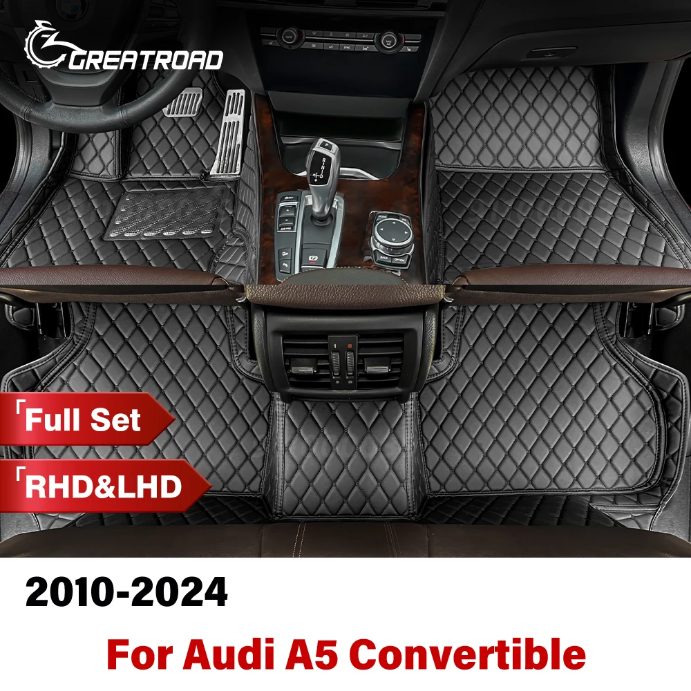 

Для Audi A5 Convertible 2010-2024 2023 2022 2021 2020 2019 2018 автомобильные коврики на заказ автомобильные подушечки для ног аксессуары для интерьера