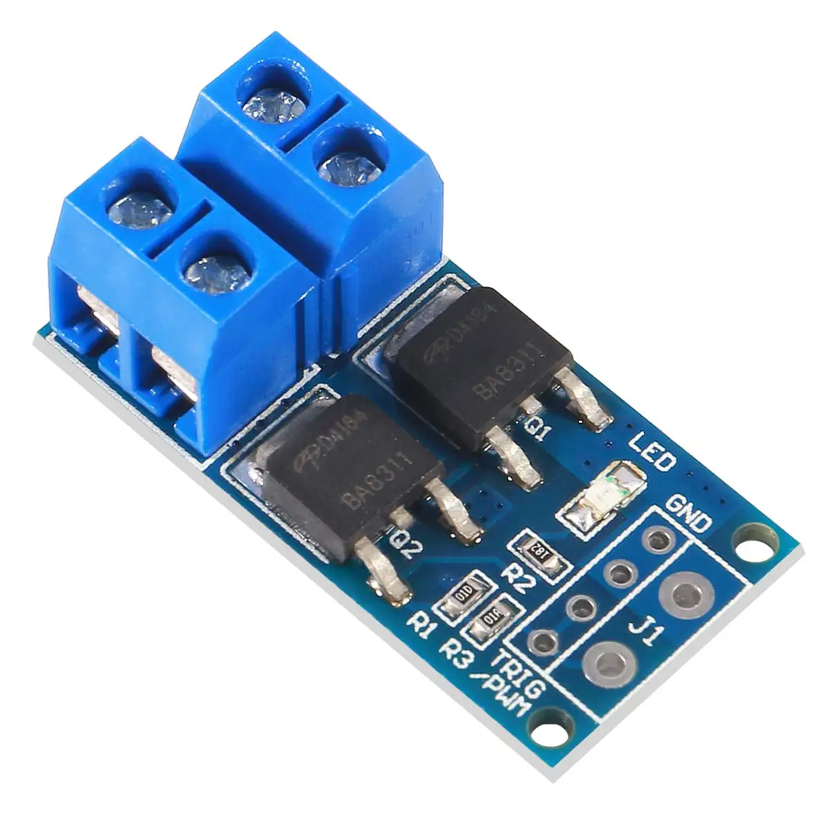 10pcs DC 5V-36V 15A(Max 30A) 400W Dual High-Power MOSFET Trigger Switch Drive Module 0-20KHz PWM Adjustment Electronic Switch