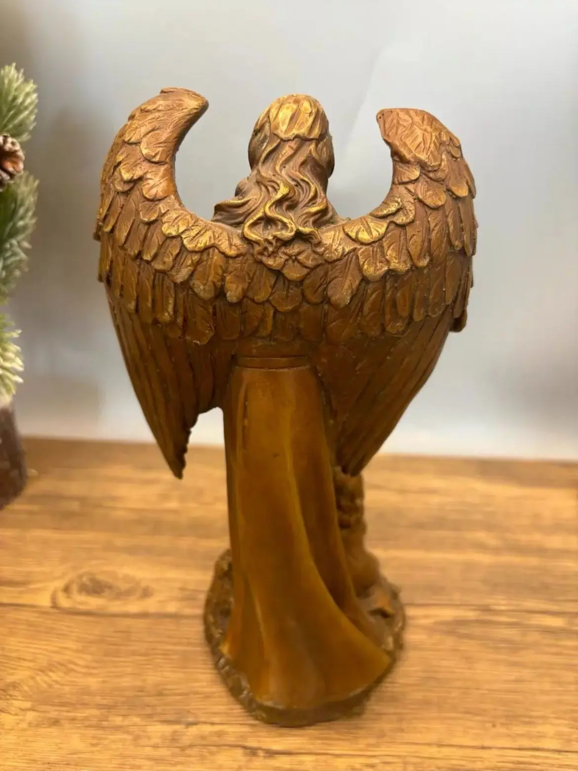 TOP ART Christianity Christian Catholicism bronze sculpture statue Angel statue Angel's Guardian Faith ornament