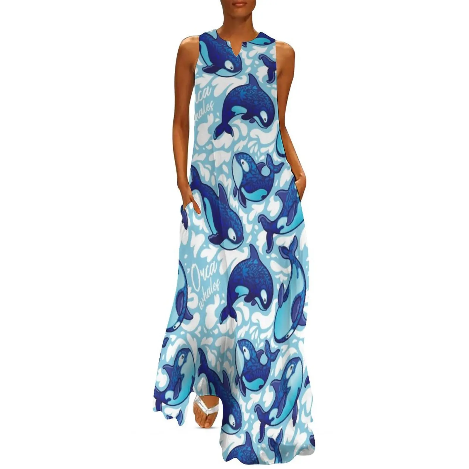Orca baleines robe longue femme été combinaison robes femmes été 2025 robes longues robes pour bal
