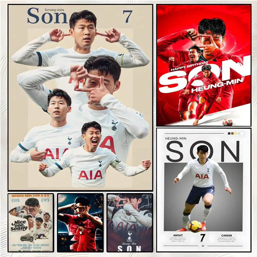 football sports star S-Son Heung-min Poster Superior Home Space Pub Indoor Decorative Art & Home Decor