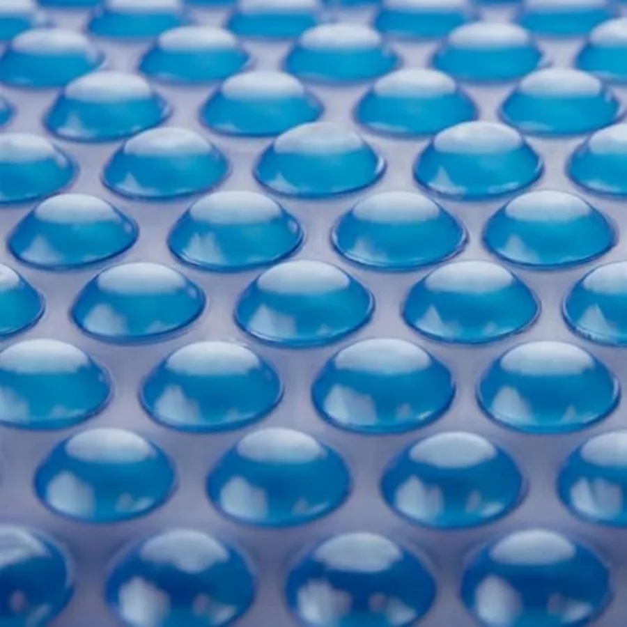 Blue 27 ft Round Pool Solar Cover for Inground Above Ground Pools 1600 Series Heat Retaining Thermal Heating Blanket Includes 6