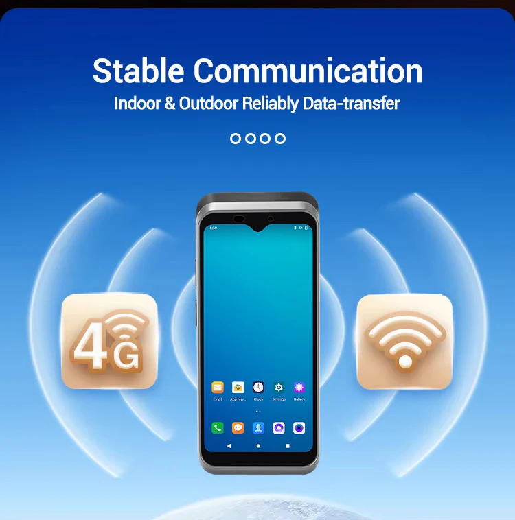 Terminale mobile H3 da 6,2" con stampante termica scanner di codici a barre Android 10 2 + 16 GB PDA Reader Ordina macchina per code