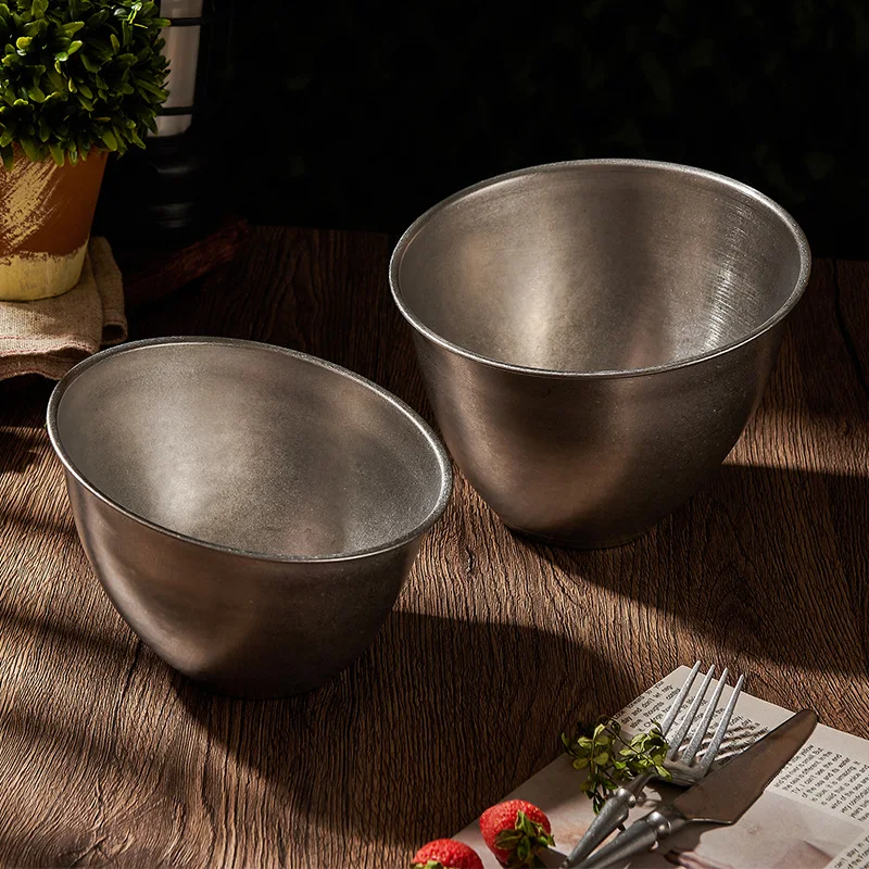 Stainless Steel Food Bowl Set Unique Style Mixing & Salad Bowls Customized Logo Disposable Good Quality Food Serving