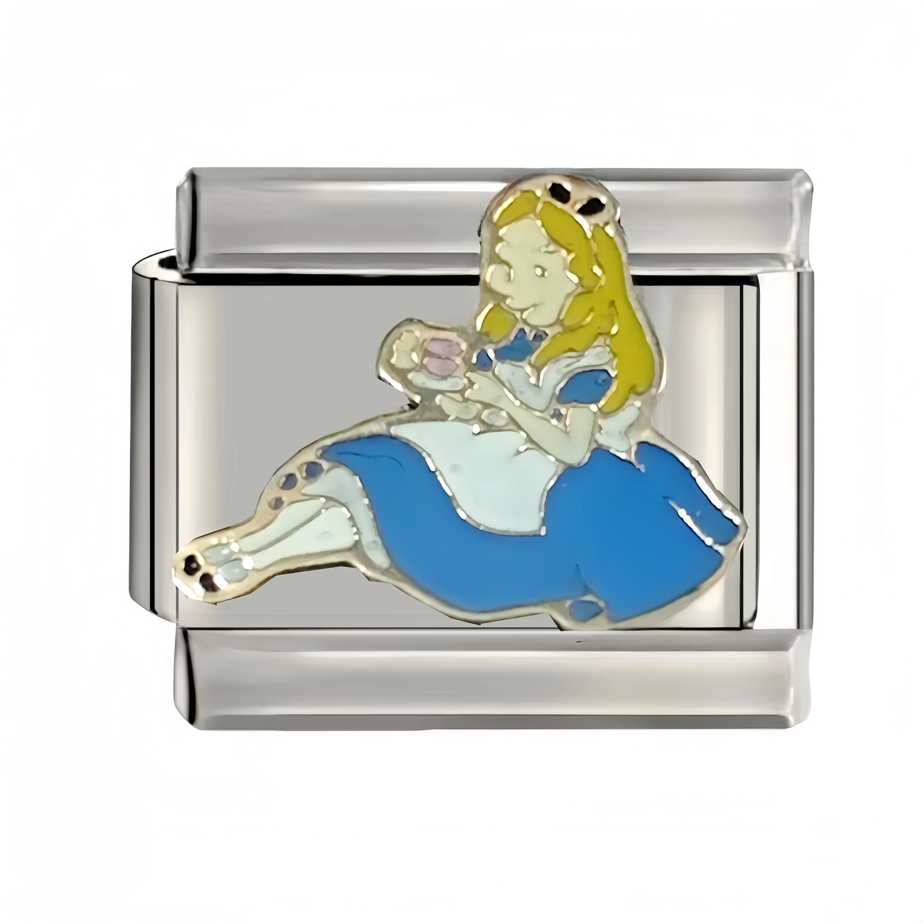 2024 New Women\'s Fashion Cute Cat Italian Charms Links Beads Fit 9mm Stainless Steel Bracelet Making Jewelry