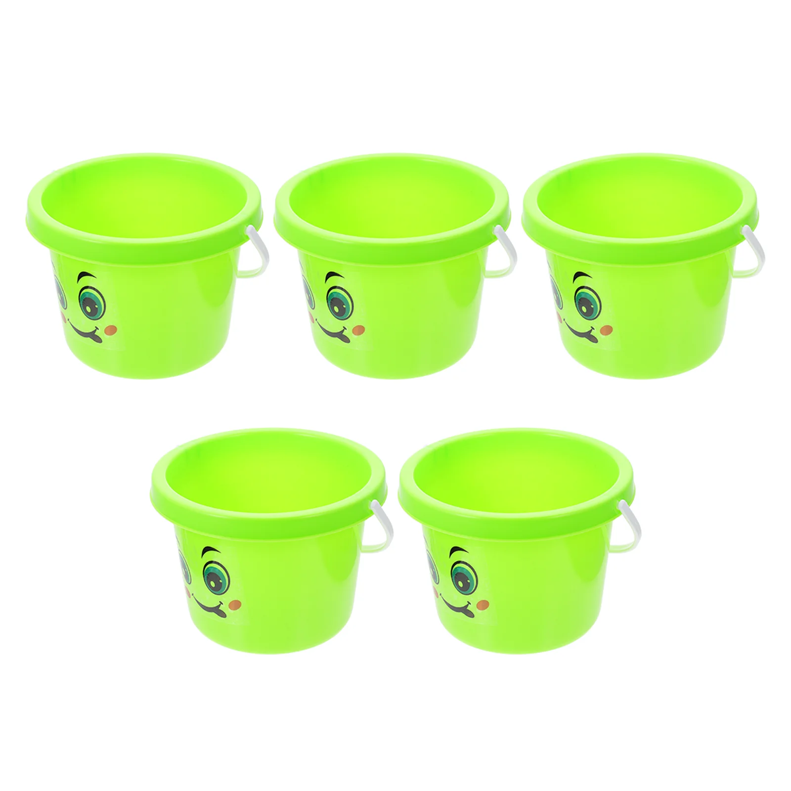 5 Pcs Beach Toy Bucket Pail and Children Toys Sand Holders Play Portable Buckets Water Playthings Pp Children\'s