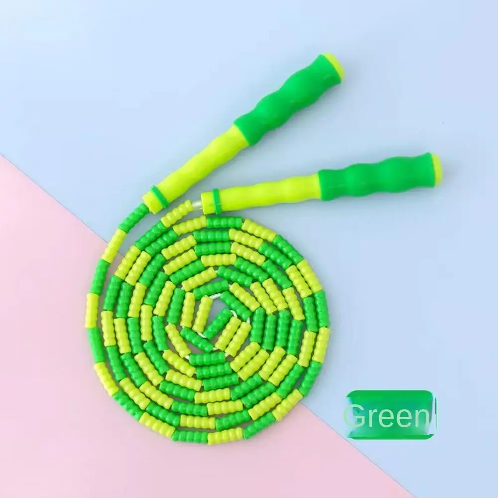 Adjustable Length Segmented Fitness Jump Rope No Knots Soft Bead Soft Bead Skipping Rope Anti-Skid Environment Protection