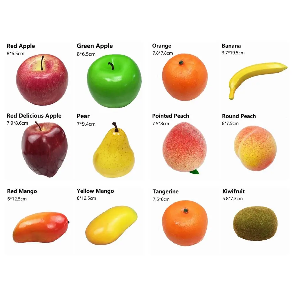 نموذج الغذاء ديكور المنزل التصوير الدعائم وهمية الخوخ الليمون الاصطناعي نابض بالحياة البرتقال محاكاة الفواكه #6