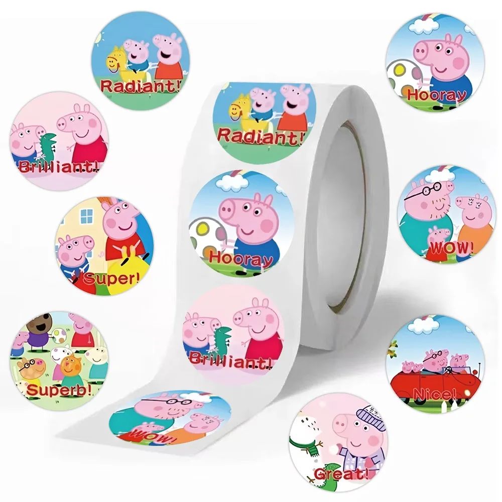 Creativity Cartoon Cute Peppas Pink Pigs Party Decorations Cartoon 3D Projection Watch Action Doll Toy view 4