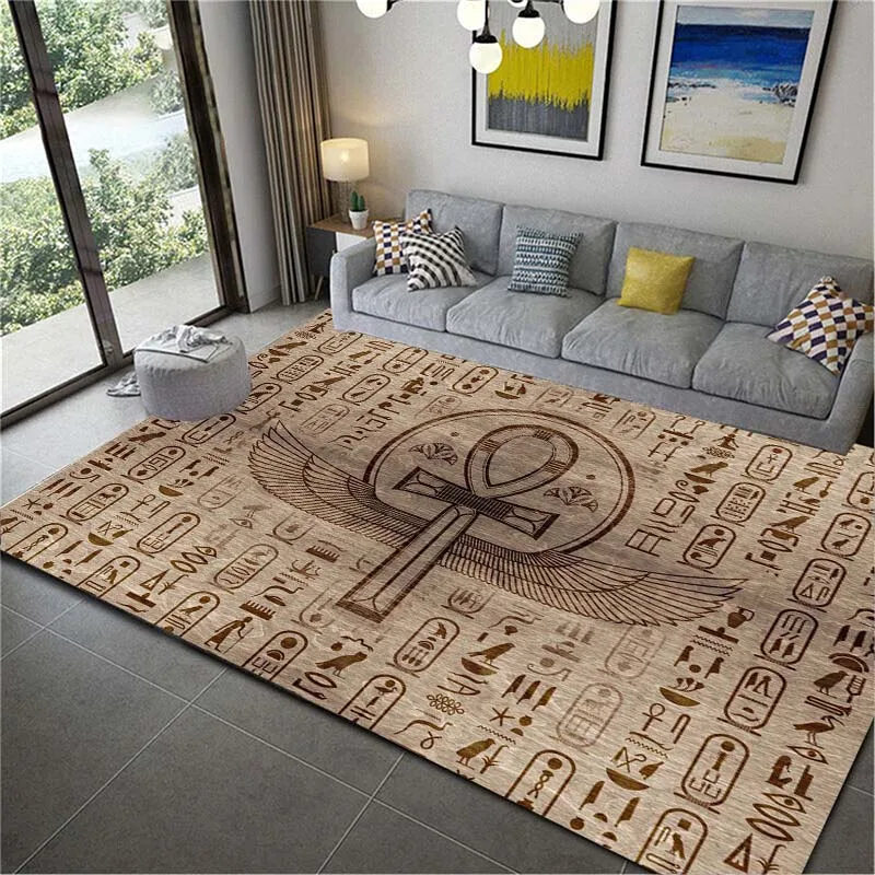 Ancient Egypt Egyptian God Egyptian Cat Anubis Carpets Living Room Bedroom Rug Washable Floor Mats Household Area Mat Devor