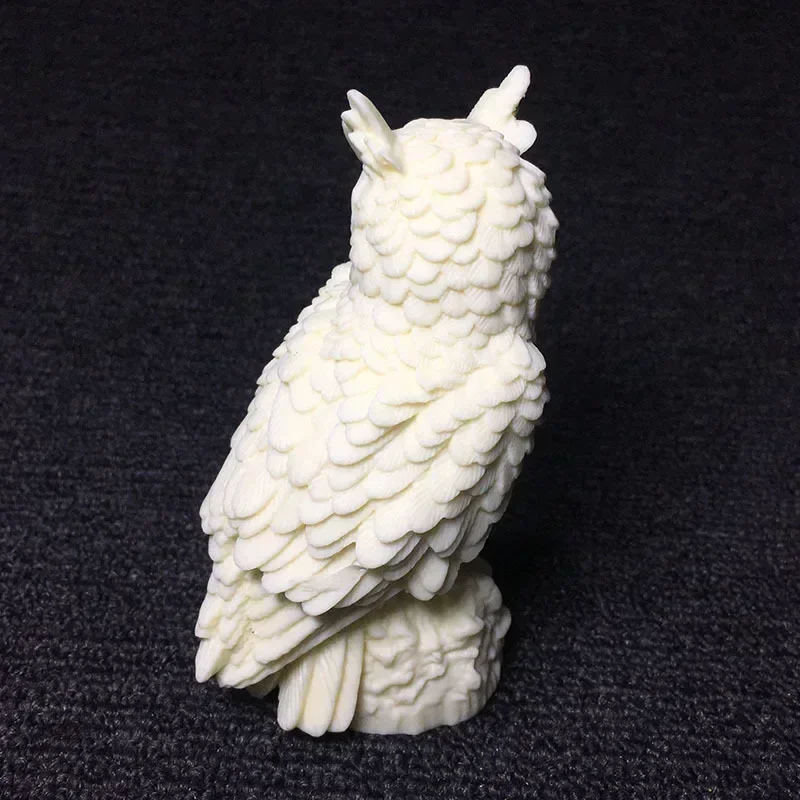 New owl carving statue ，Domineering animal desktop ornaments hand-carved，Lovely home office decoration gift