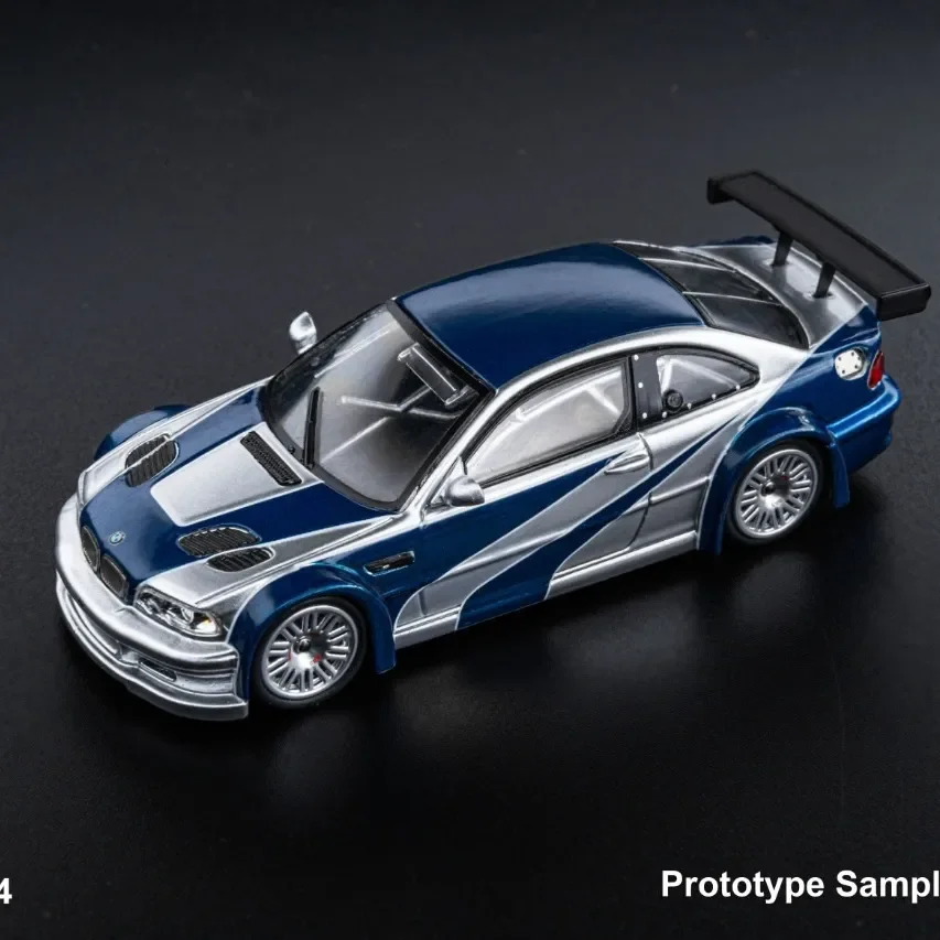 

DCM 1:64 BMW BMW M3 E46 GTR Need for Speed Painting Alloy Car Model Collection