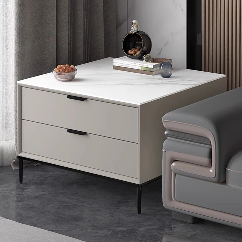 

Storage With Drawers Coffee Tables Minimalist Modern Trendy Side Table Sofa Nordic Mesa De Centro Sala Living Room Furniture