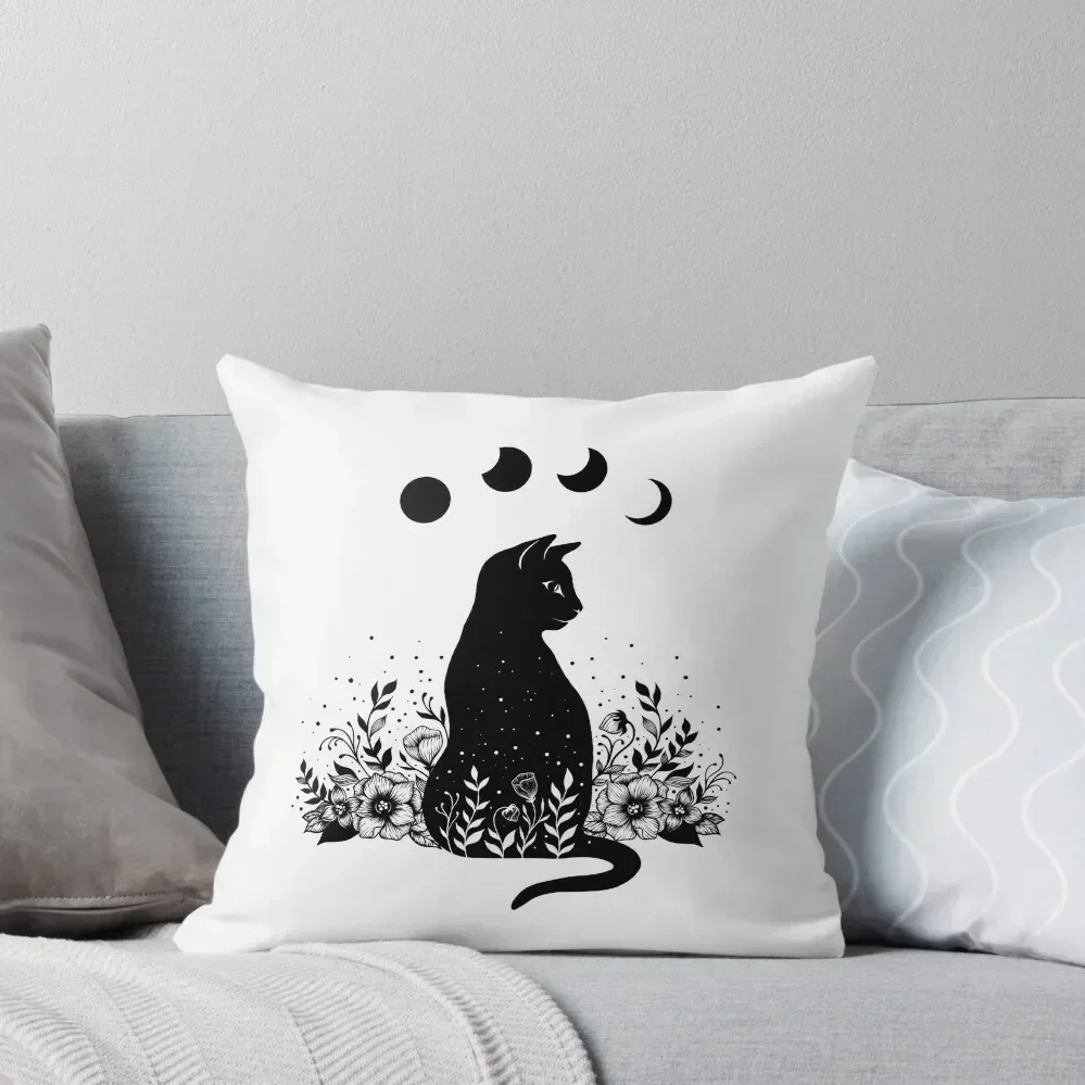 

Night Garden Cat Throw Pillow Covers For Sofas Marble Cushion Cover luxury home accessories pillow