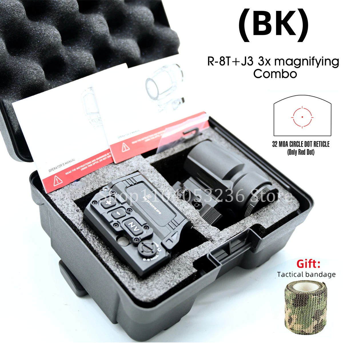 Tactische R-8T Holografische Red Dot Sight Circle Reticle Optische Reflex High-definition 3x Vergrootglas Gecombineerde Scope