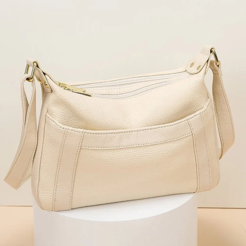 

Classic Elegant Leather Messenger Bag For Ladies Women's Shoulder Bag Crossbody Bag Luxury Brand
