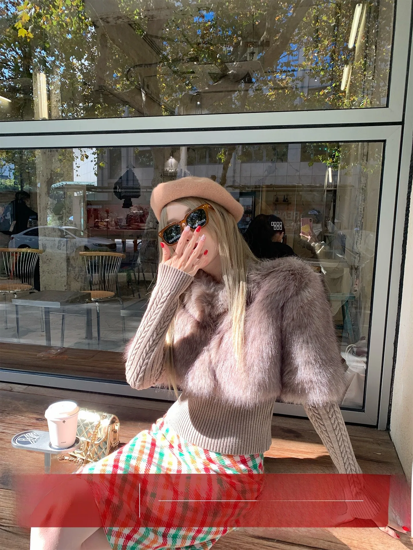 

ay Brown ort Plu Jaet Women's New Winter High-End Feeling Bach Little Asset Fur Coat Thiened Long Sve Stand Fit