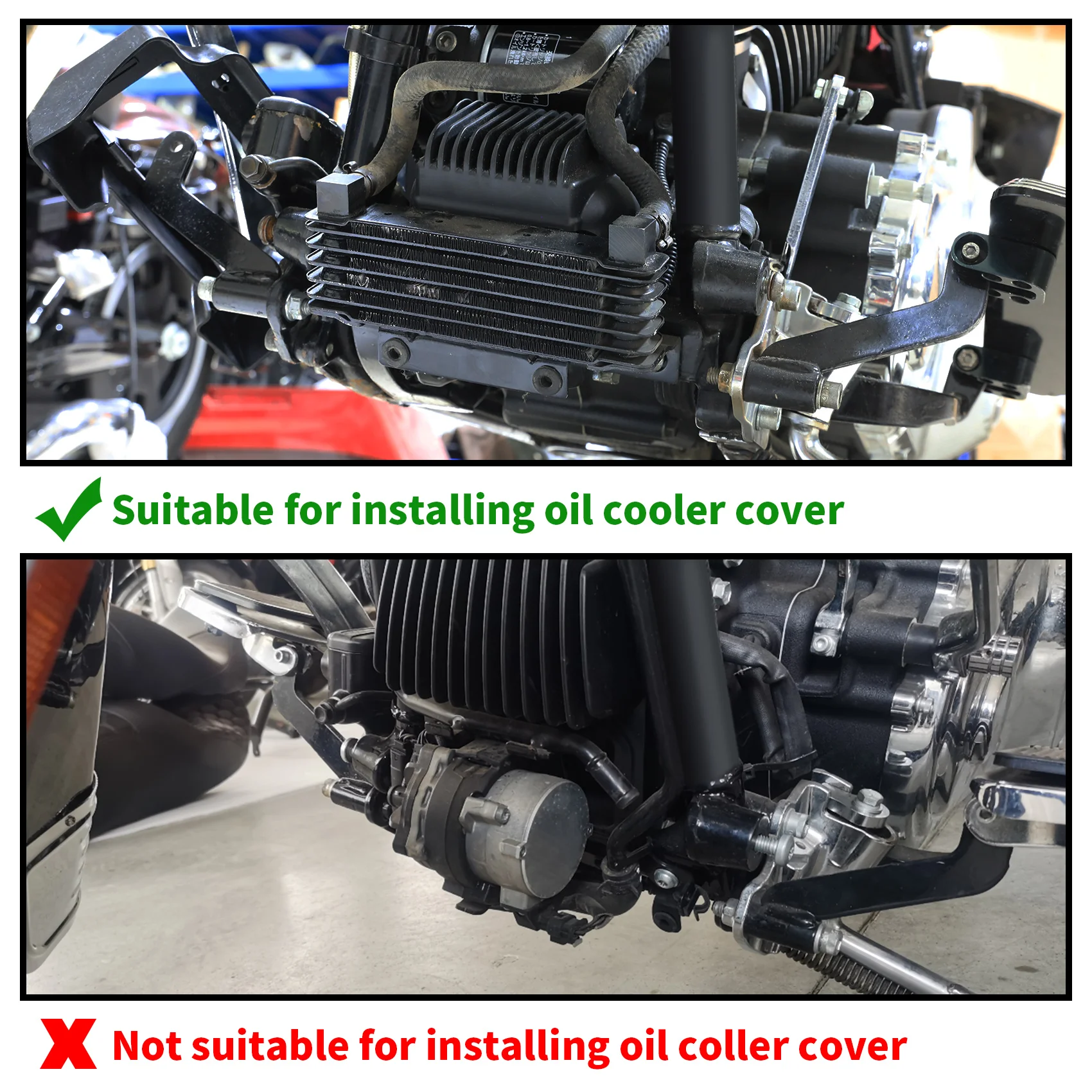 Oil Cooler Cover For Harley Touring FLHT Road King Electra Street Glide Trike 2011-2016