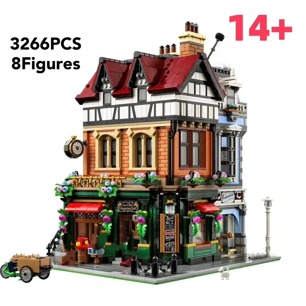 

3266PCS Tudor Corner Modular Buildings Creator Street View 10350 Building Block Assembly Model Toys For Birthday Christmas Gifts