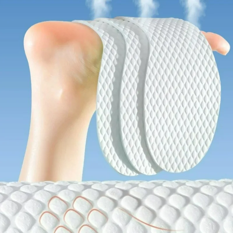 Sweat Absorbing Wood Pulp Insoles for Women Men Summer Breathable Thin Non-Slip Cushion Disposable Without Stickiness Light Pads