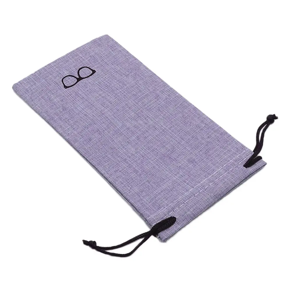 

Surface Linen Fabric Phone Bag Portable Glasses Box Container Glasses Storage Glasses Bags Draw Bags Sunglasses Bag
