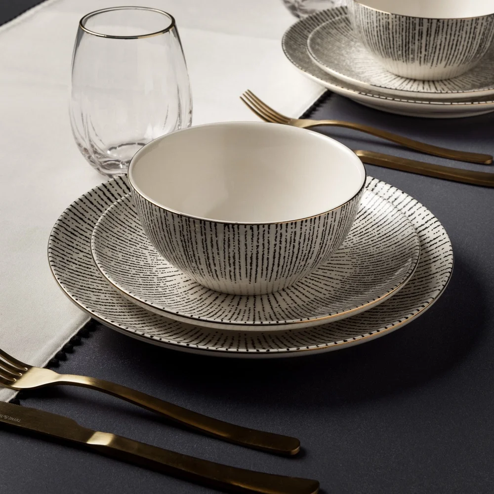 طبق عشاء من الخزف الحجري، نمط فريد من نوعه، طبق تقديم دائري من السيراميك، آمن للاستخدام اليومي، تجمعات خاصة #3