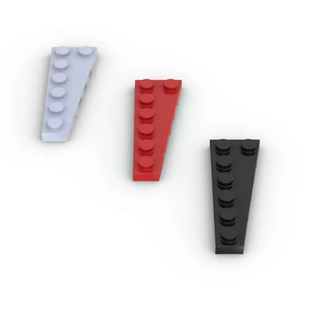 MOC 10 STKS Wedge 78443 Bouwstenen Kit Plaat 2x6 Links Bakstenen Huis Deeltje DIY Idee Educatief Speelgoed kinderen Verjaardagscadeautjes