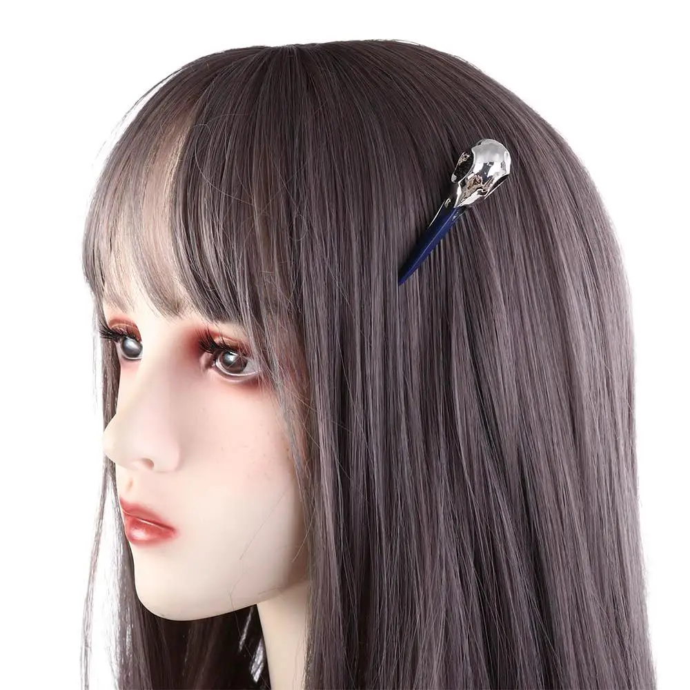

Skeleton Punk Headwear New Headdress Bird Skull Women Duckbill Clips Crow Head Animal Skull Hairpins Skull Hair Clips
