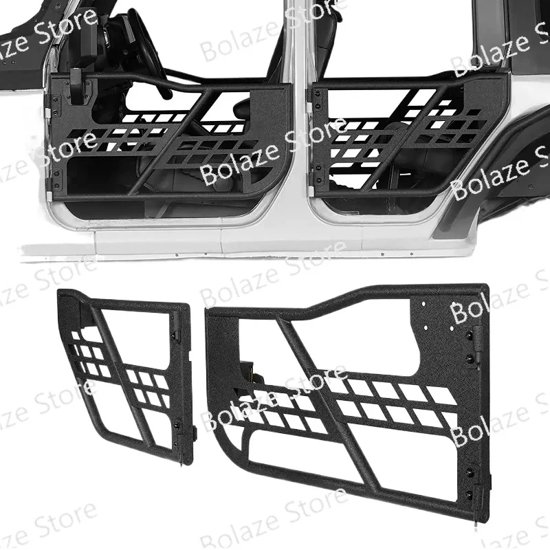 Steel Car Black Tube Door with Mirrors  Half  Fits for JL Jeep Wrangler 2018-