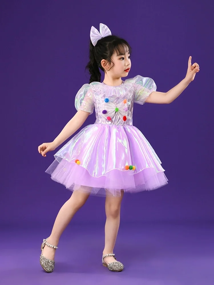 2026 فستان رقص حديث بنات غنائي معاصر حرة قاعة الرقص ملابس رقص بنات أطفال مرحلة ارتداء مهرجان الاحتفال #3