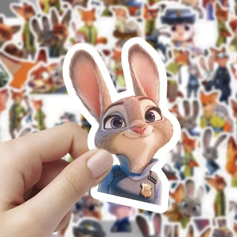 177 adesivos decorativos de desenho animado Zootopia |   Capas todos os personagens fofos como Judy, Nick e o Policial. As manchas de água ganham