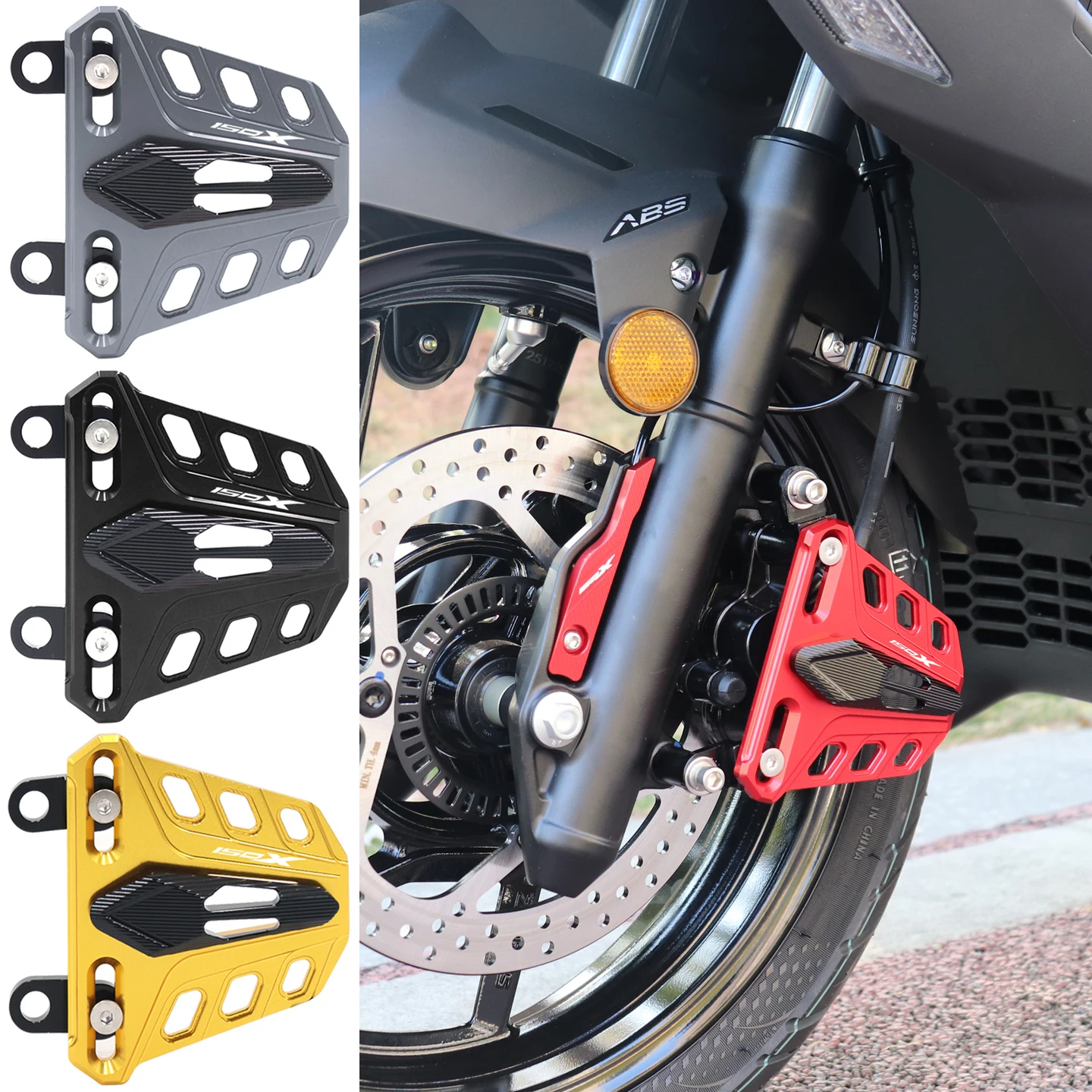 Motorcycle Accessories for Zontes 150V 150X 150V X Front Brake Caliper Decorative Cover Front wheel ABS Sensor Guard Protection