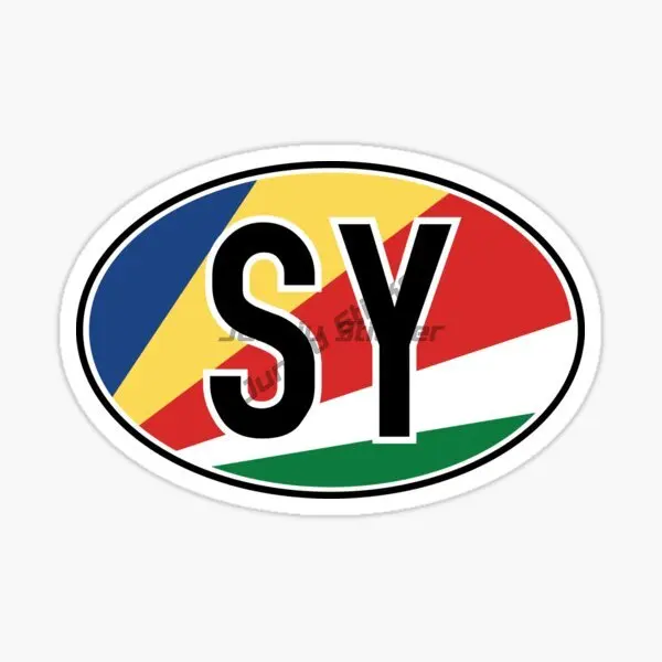 SEYCHELLES National Flag and Emblem Moto Bumper Window Car Accessories Vinyl Self-adhesive Decals
