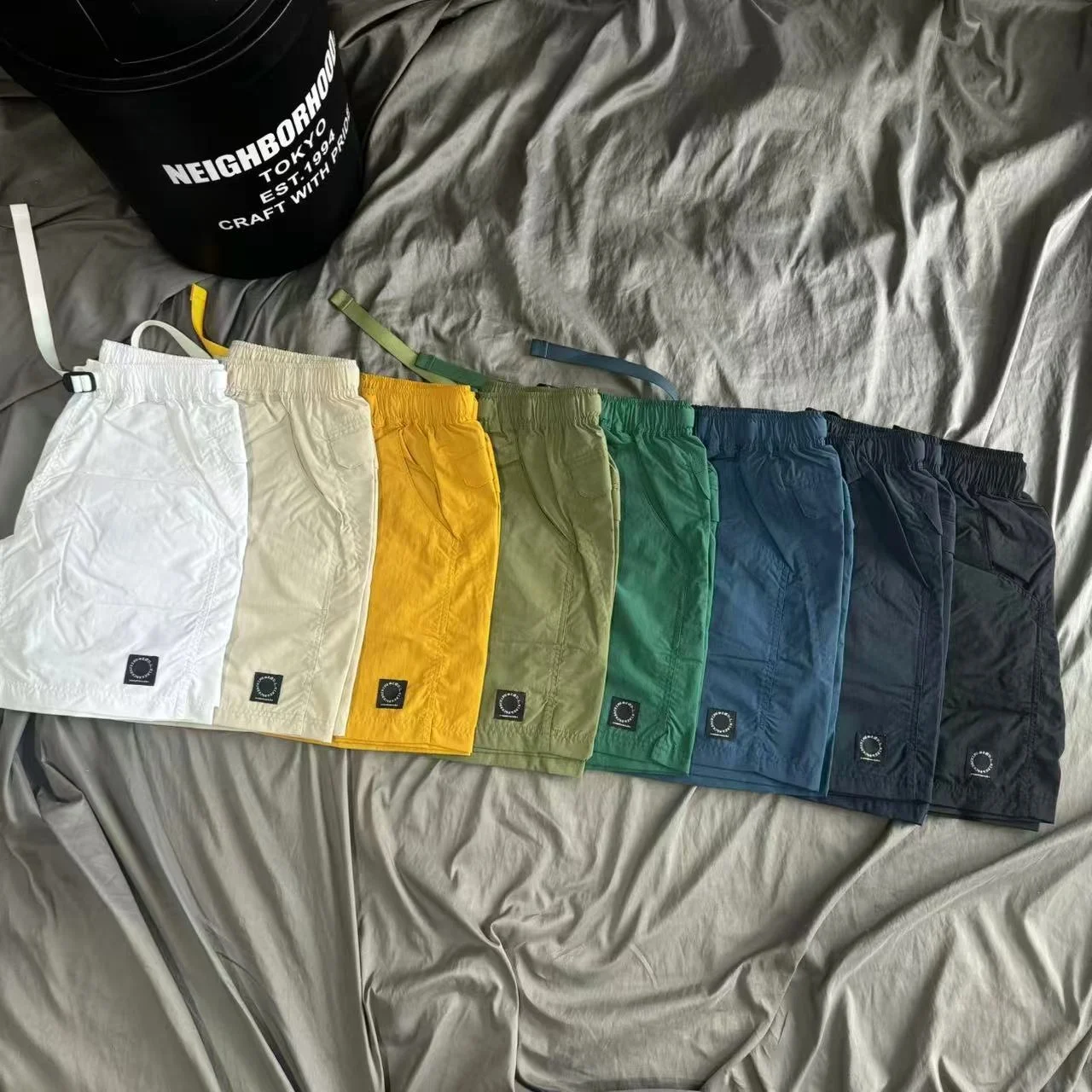 Outdoor Nylon Shorts Unisex Wear Resistant Pockets Loose Fit YAMAICHI5 Japanese Style Trendy Hiking Shorts for Men And Women