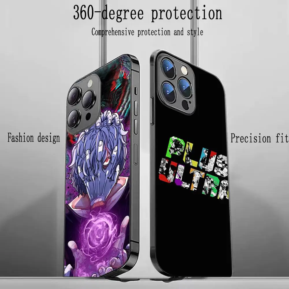 Hero academy hot blood design Phone Case For iPhone 16 15 14 13 12 11 X XR XS 8 Plus Mini Pro Max Soft black Shockproof Cover