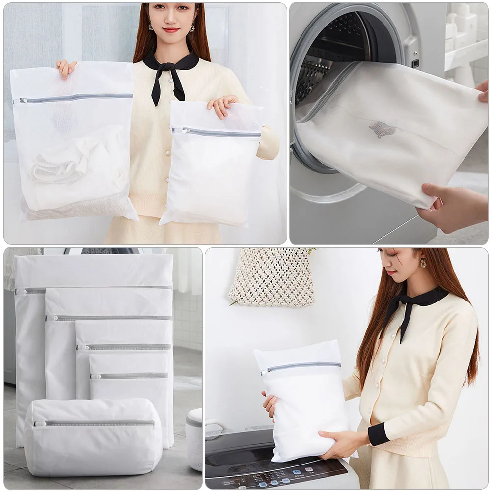 

6 Pcs Laundry Bag Set Bags for Hosiery Mesh Sock Clothes Washer Polyester Small Delicate Washing Bra