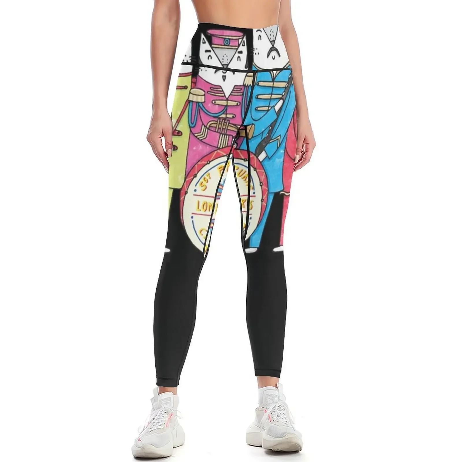 

Sgt Peppurr Lonely Hearts Cats Band Leggings Women's trousers Legging sport gym top Womens Leggings