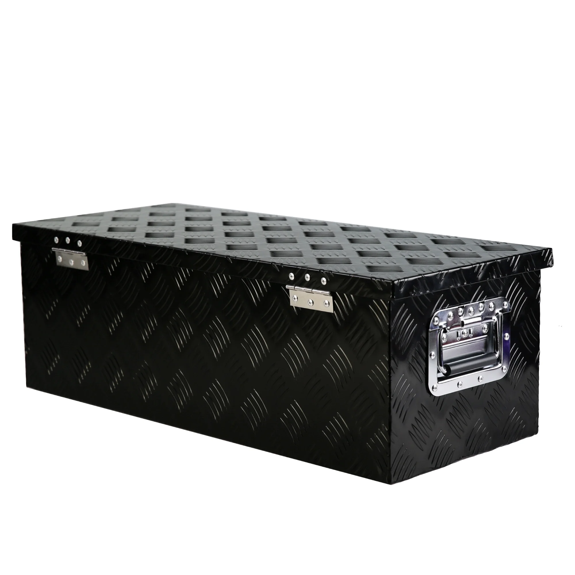 30 Inch Heavy Duty Black Aluminum 5 Bar Tread Tool long Box Truck Pickup Trailer Toolbox Underbody Storage 30.1