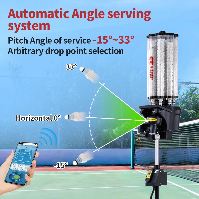 Top Sales Badminton Serve Machine Badminton Feeder Machine Shuttlecock Launcher Machine