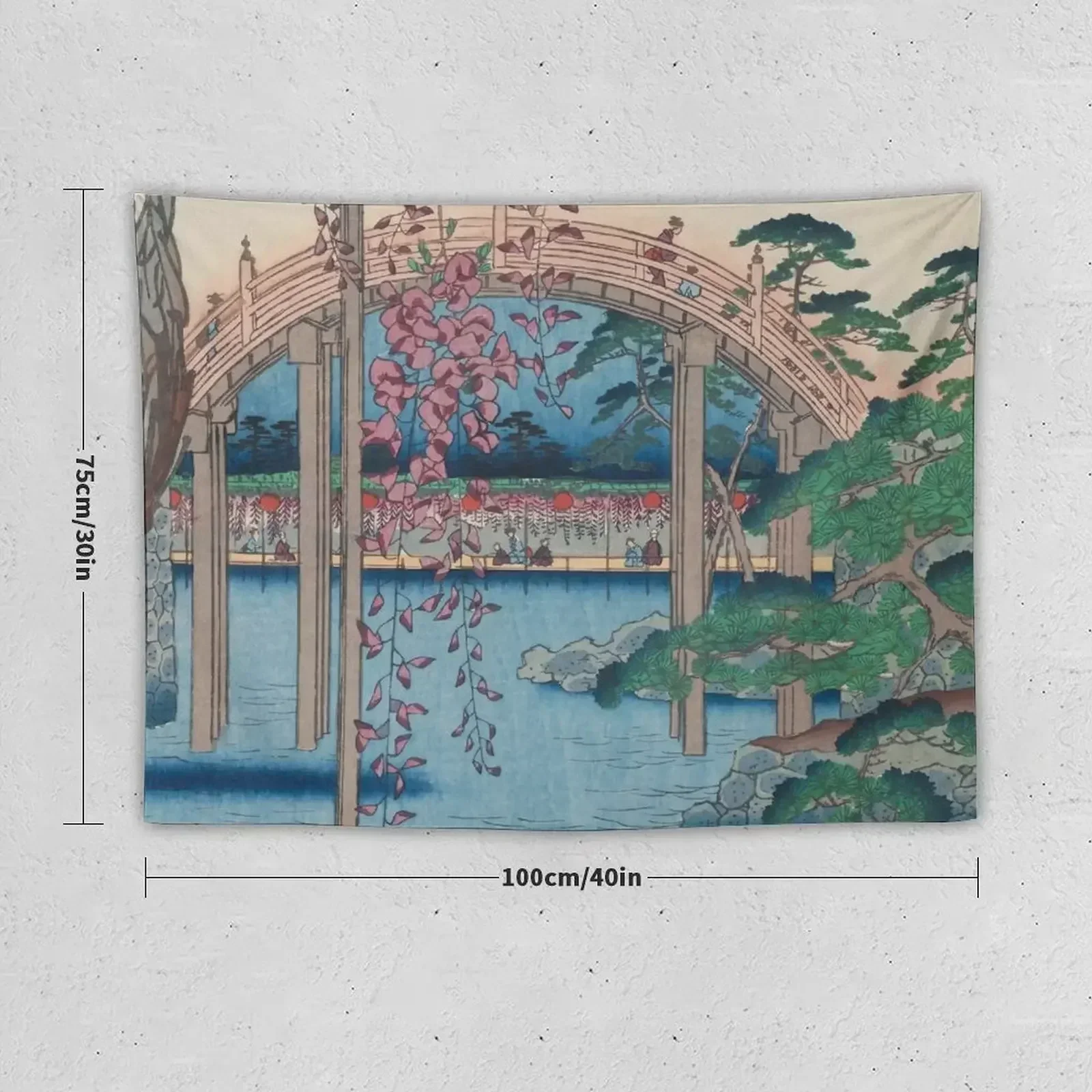 Summer Shrine Vintage Ukiyo-e Woodblock Print Tapestry Bedroom Decor Aesthetic Wall Decor Hanging Outdoor Decor Tapestry