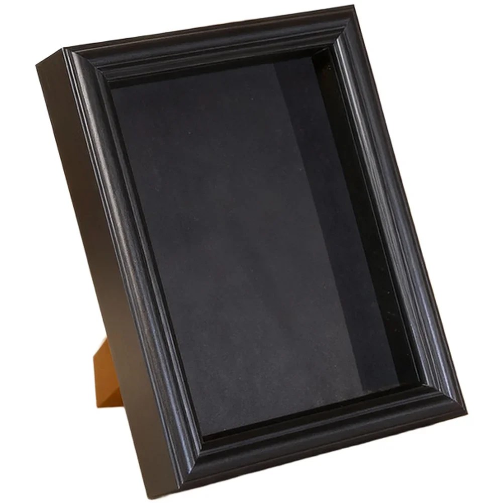 2PC Butterfly Display Frame with Glass Panel Hollow 2CM Depth Black White MDF 10.2 x 15.3cm Minimalist Wall Art
