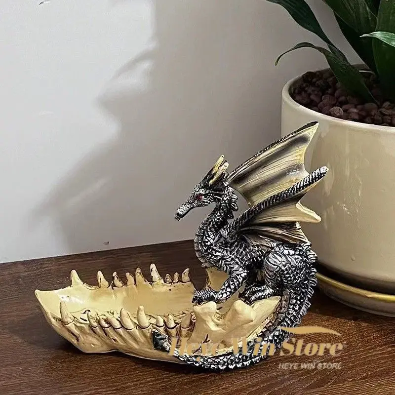 Cross-border New Modern Simple Ornament Dragon Tooth Boat Ornament Home Office Storage Handicrafts Resin Sculpture Dragon Boat