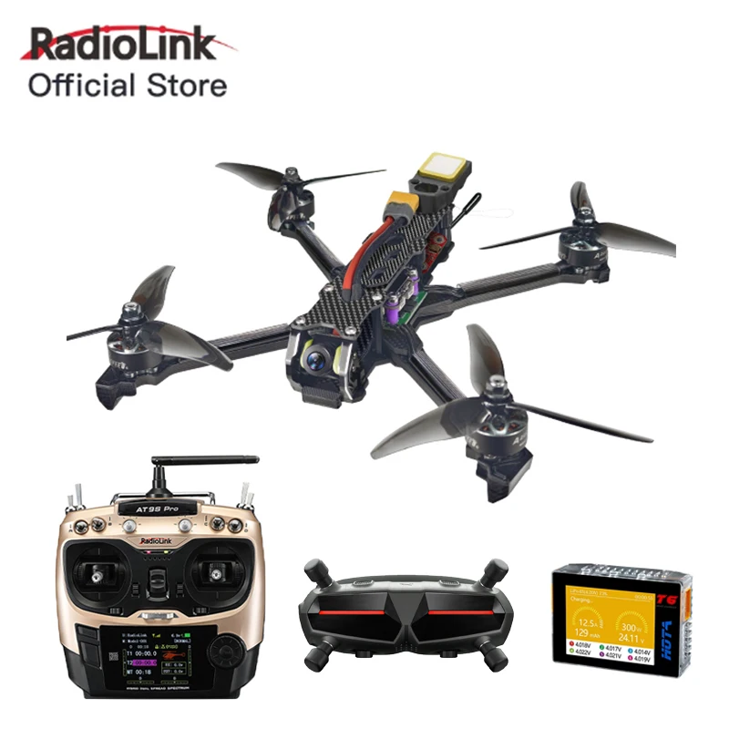 

Radiolink Wolf QAV250 FPV GPS Дрон 180 км/ч Равномерная камера в режиме полета Передача изображения в реальном времени Карбоновое волокно Quad