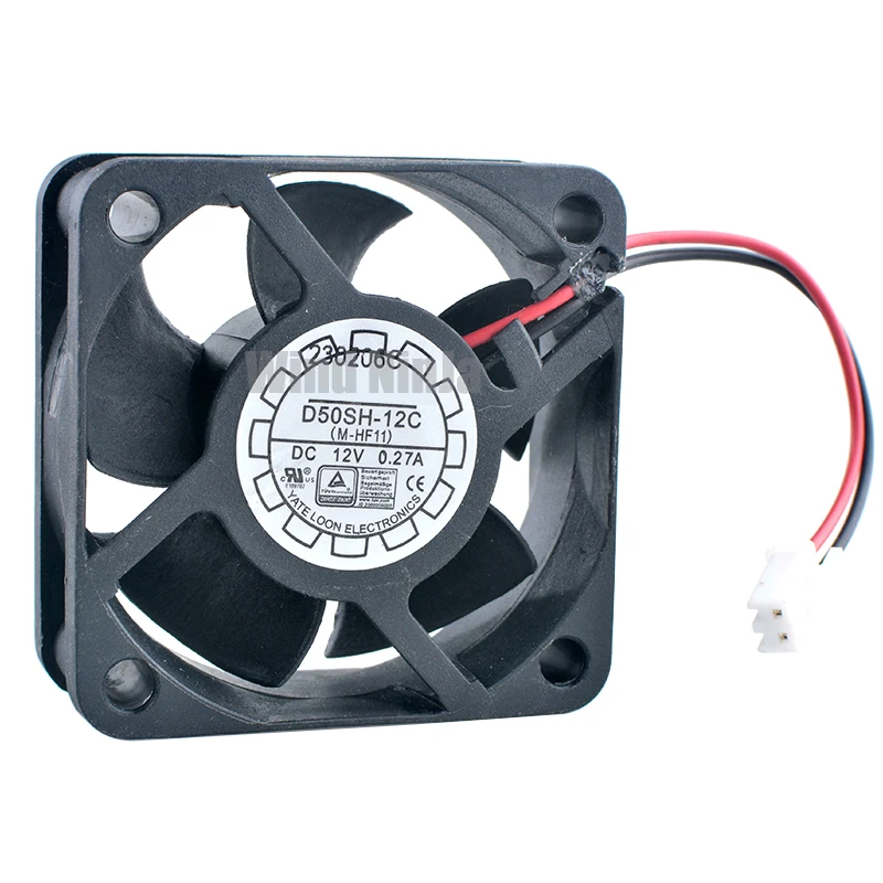 D50SH-12C 5cm 50mm fan 50x50x20mm DC12V 0.27A 2pin 6000rpm Axial flow fan cooler cooling fan for power supply