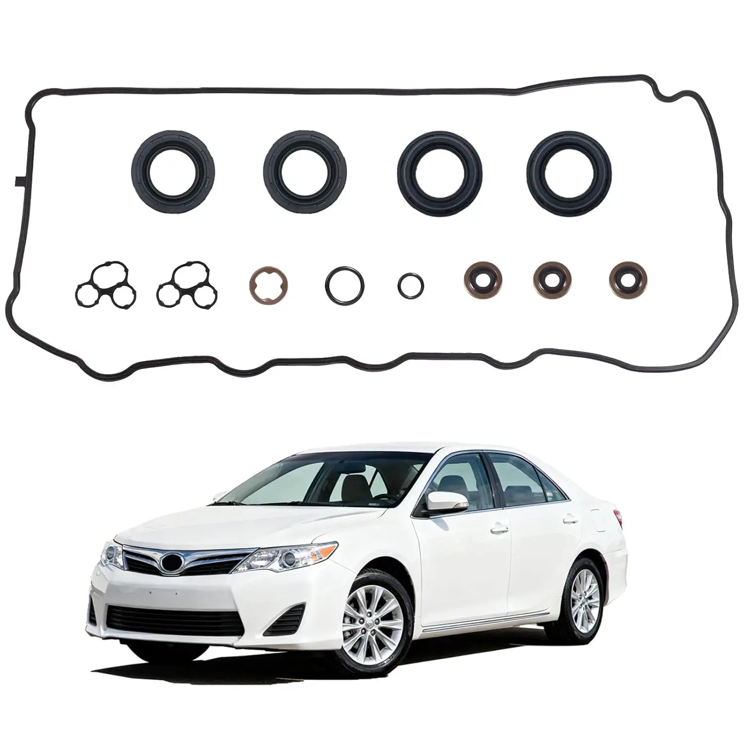 VS50825R Engine Valve Cover Gasket Set for Scion RAV4 Highlander Avalon Camry Sienna Venza ES300h NX300h, 2009-2020, 2.5L 2.7L