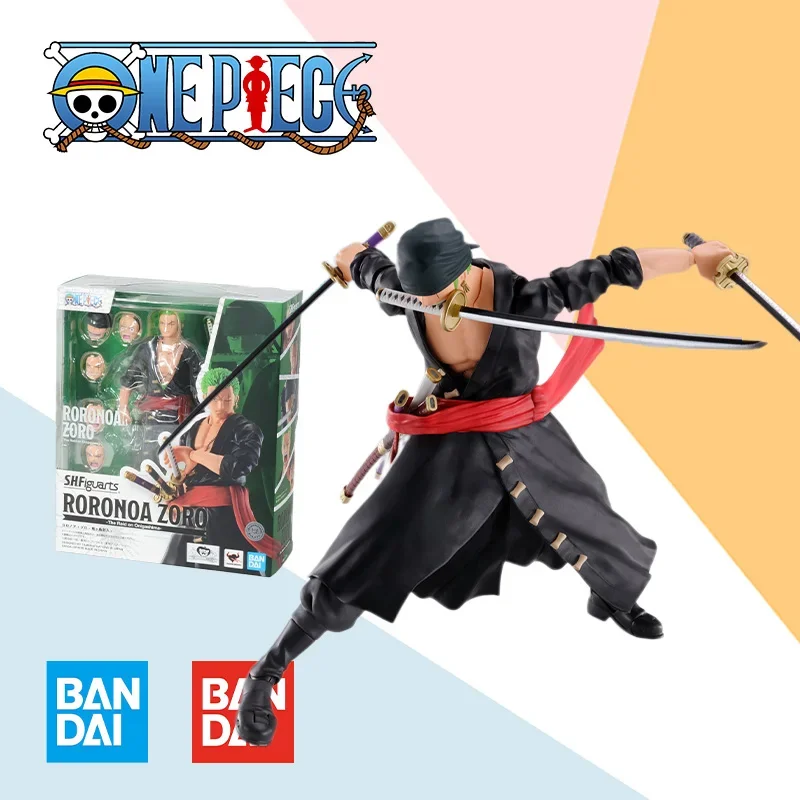 

In Stock Bandai Original Box SHF One Piece RORONOA ZORO Island of Ghosts Anime Action Figure Finished Model Kit Toy Gift