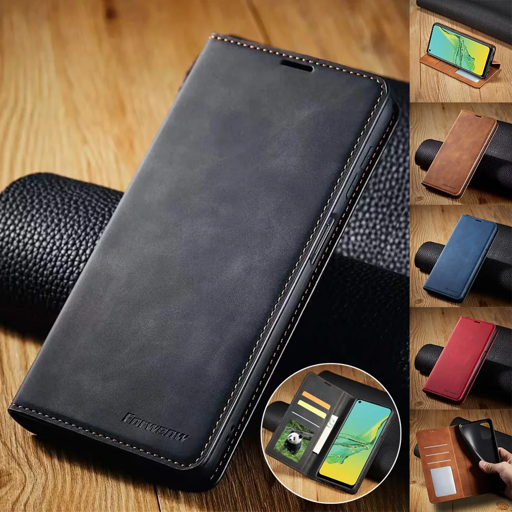 Skórzane etui z klapką do Xiaomi Redmi Note 14 11S 11T 12T 10S 10 9S 8 Pro Poco M4 M3 X3 Pro NFC 5G M5s F3 Redmi 9A 9C 9T 10C