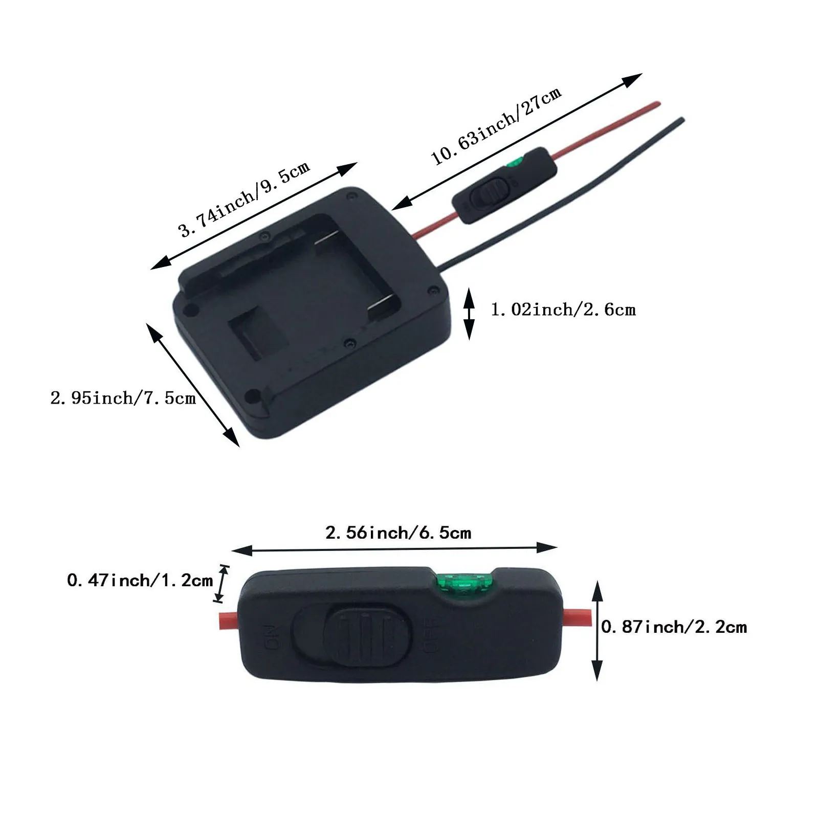 Batterieadapter Konverter Dock Stromanschluss Umrüstsatz für Bosch BAT-Serie