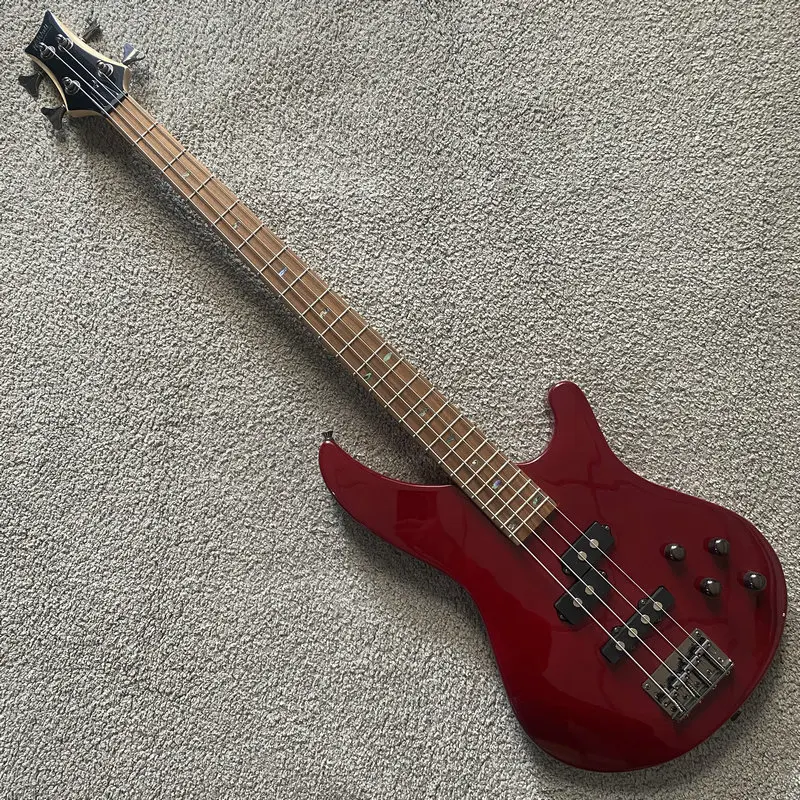 

Wine Red Color 24 Frets Rosewood Fingerboard Active 4 String Bass PJ Model Right Hand New